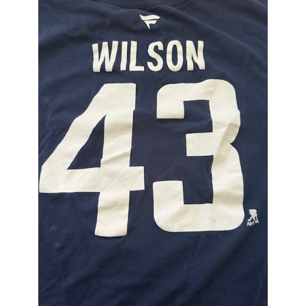 Fanatics Washington Capitals Tom Wilson 43 NHL Mens Navy T Shirt‎